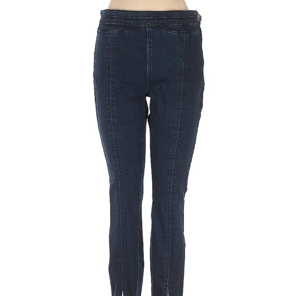 Pilcro/Anthropologie high-rise skinny jeans w/ seam splits, women's size 29